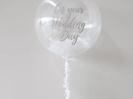 Personalised On Your Wedding Day Bubble Balloon Discount