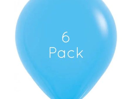 45cm Blue Giant Balloons - 6 Pkt Supply