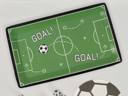 Ginger Ray Football Pitch Plates - 8 Pkt Online Sale