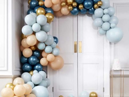 Ginger Ray Luxe Teal & Gold Chrome Balloon Arch Kit Hot on Sale