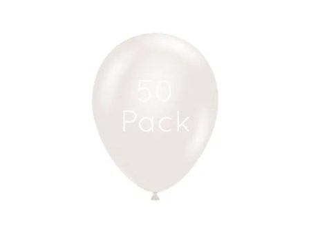 Sugar Pearl White Mini Balloons - 50 Pkt Online