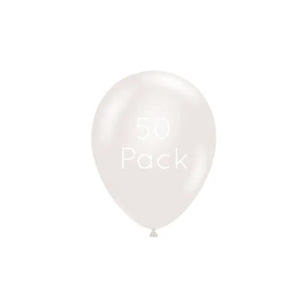 Sugar Pearl White Mini Balloons - 50 Pkt Online