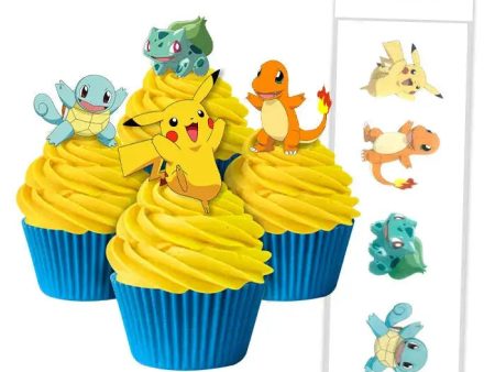 Pokemon Edible Wafer Cupcake Toppers - 16 Pkt Discount