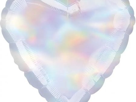 Iridescent Holographic Heart Foil Balloon Online Hot Sale