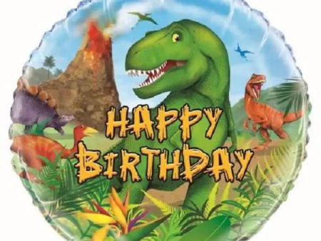 Prehistoric Dinosaur Happy Birthday Foil Balloon Fashion