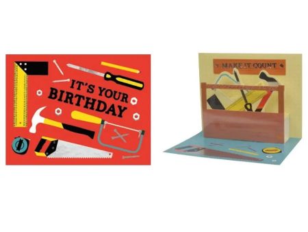 Construction Tools Birthday Card - Paper Pop up Card Hot on Sale