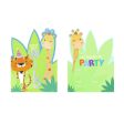 Safari Jungle Animal Shaped Invitations - 8 Pkt - CLEARANCE For Cheap