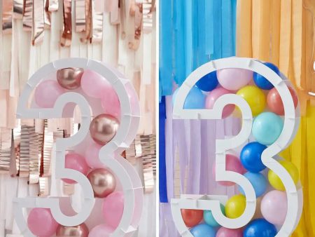 Ginger Ray Balloon Mosaic Number Stand - 3 Online