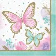 Butterfly Shimmer Napkins - Lunch 16 Pkt Online now