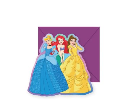 Disney Princess Shaped Invitations - 8 Pkt - CLEARANCE on Sale