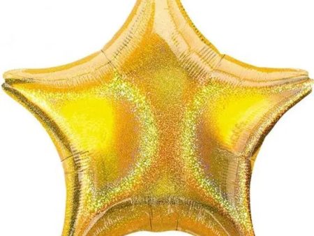 Holographic Star Gold Dazzler Foil Balloon Hot on Sale