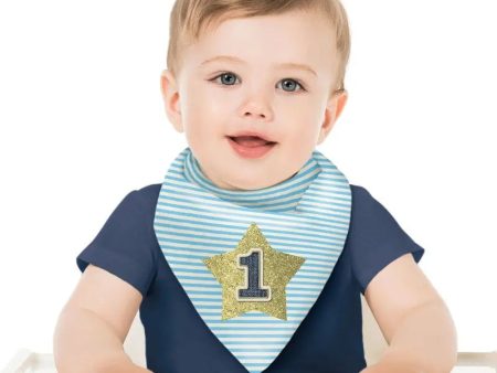 Blue Star 1st Birthday Bib on Sale