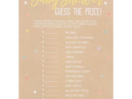 Guess The Price Baby Shower Game on Sale