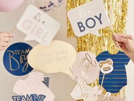 Ginger Ray Gender Reveal Photo Props Supply