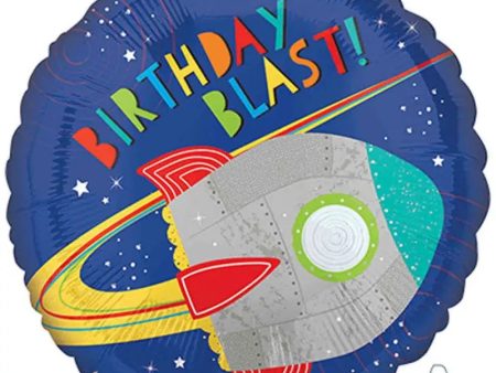 Birthday Blast Rocket Foil Balloon Sale