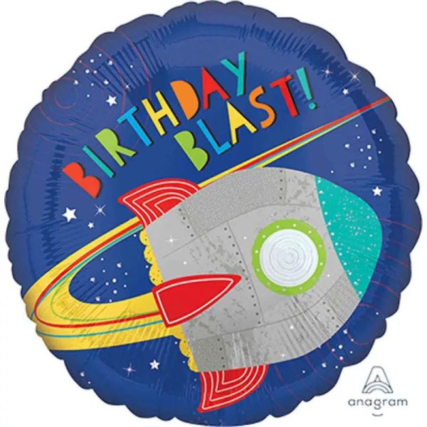 Birthday Blast Rocket Foil Balloon Sale