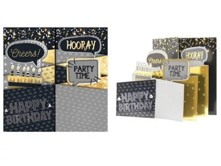 Glitzy Birthday Card - Paper Pop up Card Online