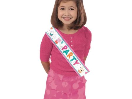 Peppa Pig Confetti Party Sash Online now