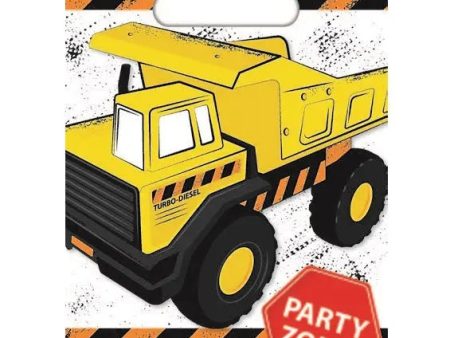 Party Zone Construction Loot Bags - 8 Pkt Online Sale