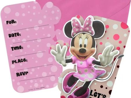 Minnie Mouse Forever Deluxe Invitations - 8 Pkt on Sale