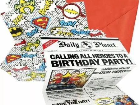 Justice League Heroes Unite Deluxe Invitations - 8 Pkt Online