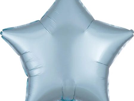 Satin Luxe Pastel Blue Star Foil Balloon For Discount