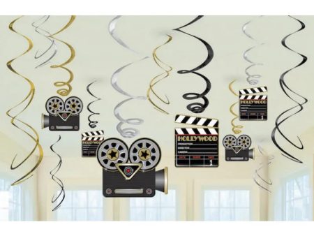 Lights Camera Action Hanging Swirl Decorations Online Sale