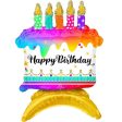 Rainbow Birthday Cake Air-Fill Foil Balloon Online Sale