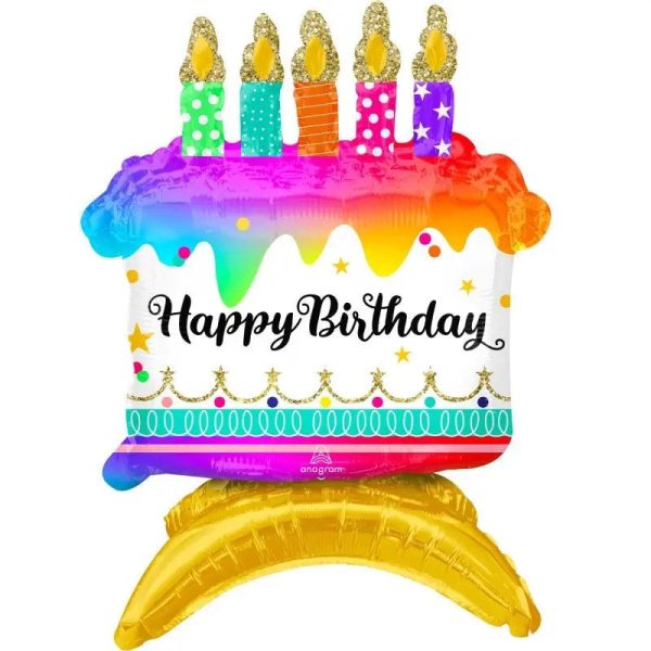 Rainbow Birthday Cake Air-Fill Foil Balloon Online Sale