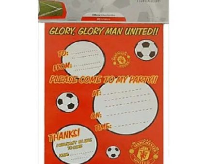 Manchester United Football Invitations - 20 Pkt - CLEARANCE For Cheap