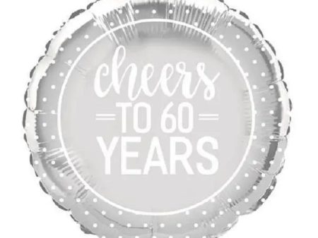 Cheers to 60 Years Foil Balloon Online Hot Sale