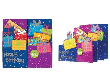 Presents Birthday Card - Paper Pop up Card Online now