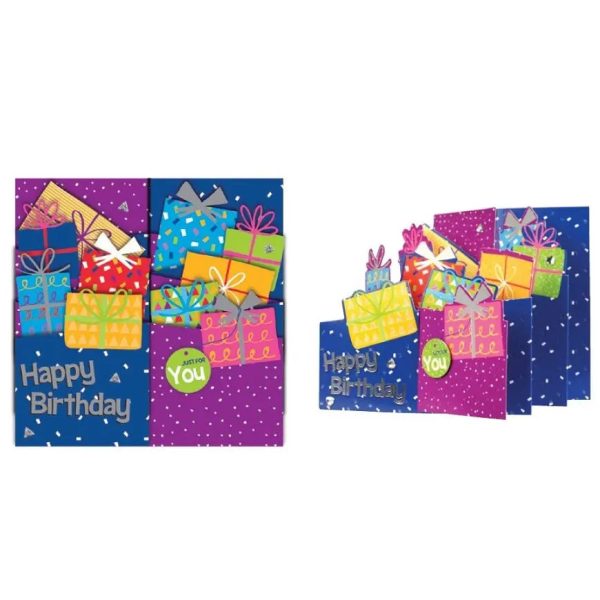 Presents Birthday Card - Paper Pop up Card Online now