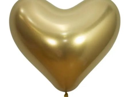 Reflex Gold Heart Shaped Balloon Online now