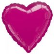 Metallic Fuchsia Heart Foil Balloon Online Sale