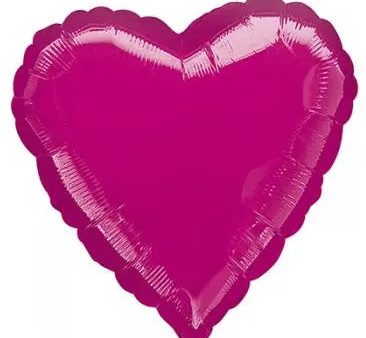 Metallic Fuchsia Heart Foil Balloon Online Sale