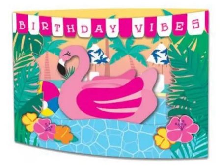 Flamingo Birthday Card - Paper Pop up Card For Cheap