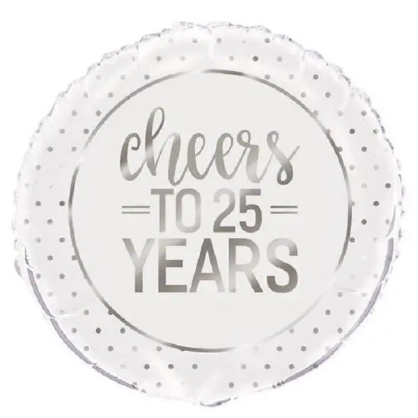 Cheers to 25 Years Foil Balloon Online Hot Sale