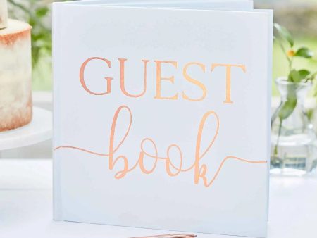 Ginger Ray Rose Gold Foil Guest Book Hot on Sale