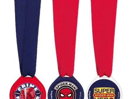 Spiderman Webbed Medals - Pack of 12 For Discount