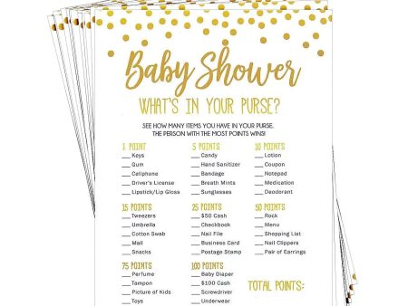 What s In Your Purse Baby Shower Game Online now