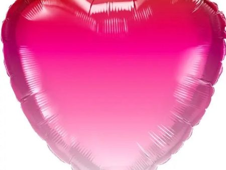 Pink Ombre Heart Foil Balloon Hot on Sale