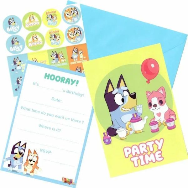 Bluey Invitations - 8 Pkt Online