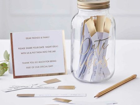 Ginger Ray Gold Wedding Date Night Ideas Jar Fashion