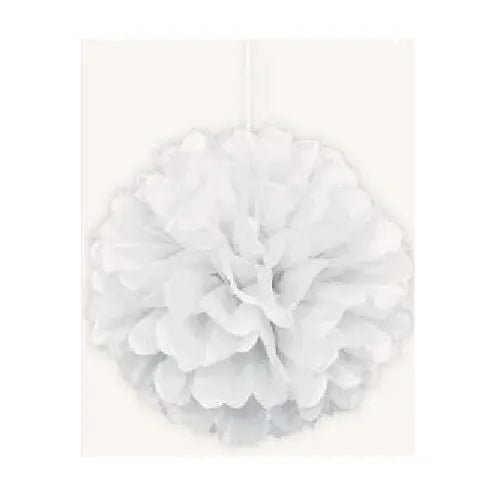 Bright White Tissue Pom Pom Fashion