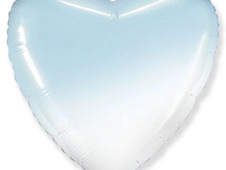 Blue Gradient Heart Foil Balloon Cheap