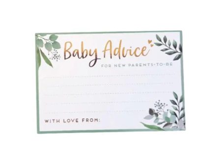 Botanical Baby Advice Cards - 20 Pkt Sale