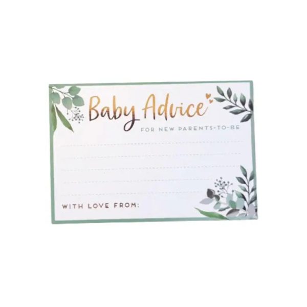 Botanical Baby Advice Cards - 20 Pkt Sale