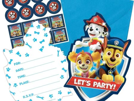 Paw Patrol Adventures Invitations - 8 Pkt Hot on Sale