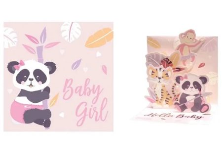 Baby Girl Card - Paper Pop up Card Supply